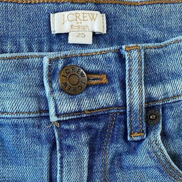 J. Crew Factory Stretch Jeans Mid-rise Distressed 25 X 27- Excellent - Picture 6 of 12